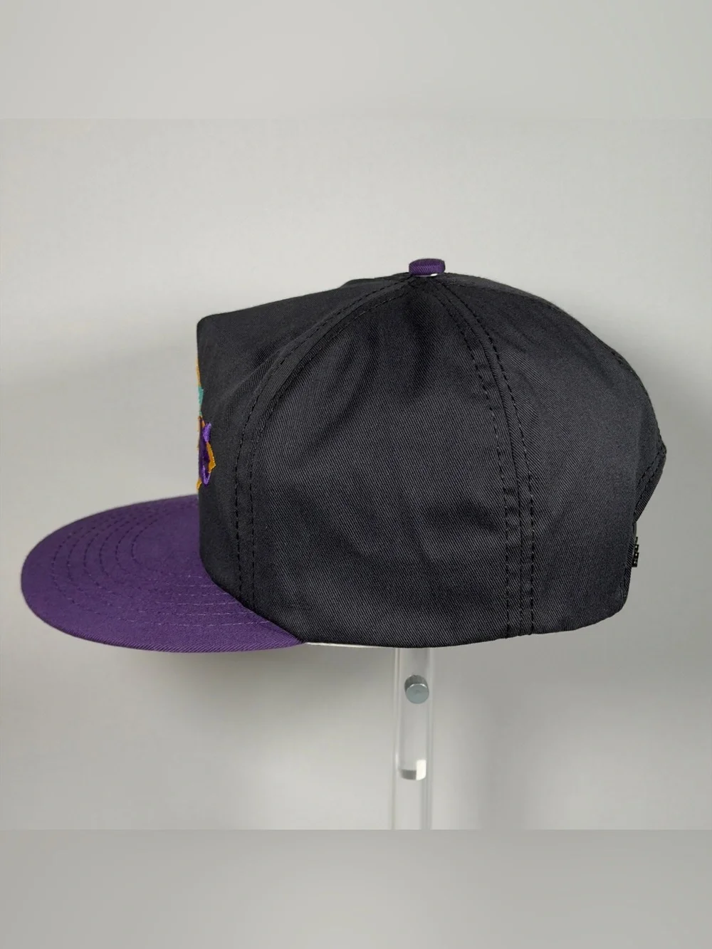 Vintage 90s Arkansas State Snapback Hat Cap Made in USA Black Purple Union Made